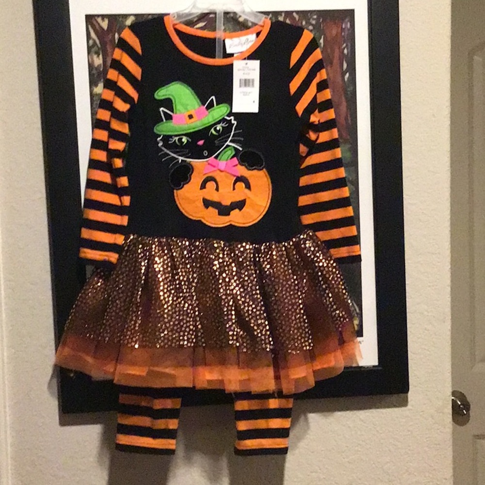 NWT EMILY ROSE Girl Toddler Sz 4 Halloween 2 pc Set Top & Pants